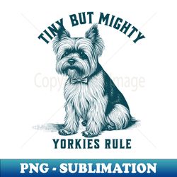 Vintage Dog Yorkie Fun Retro Style Graphic Illustration - Signature Sublimation PNG File - Unleash Your Inner Rebellion