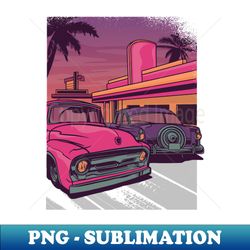 US Diner classic car - Stylish Sublimation Digital Download - Defying the Norms