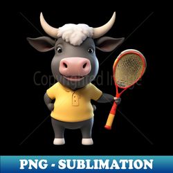 Year of the Tennis Ox - Signature Sublimation PNG File - Capture Imagination with Every Detail