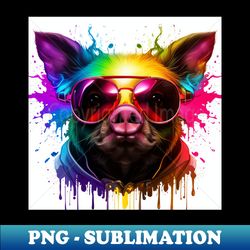 Swine Spectacles A Splash of Liquid Art - Digital Sublimation Download File - Bring Your Designs to Life