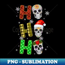 ho ho ho christmas skeleton - Elegant Sublimation PNG Download - Boost Your Success with this Inspirational PNG Download