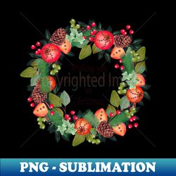 Traditional Christmas wreath and greetings - Stylish Sublimation Digital Download - Add a Festive Touch to Every Day