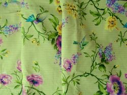 FLOWER fabric by the yard, bed cotton, green floral fabric, Russian fabric, flower cotton, folk fabric, russian textiles