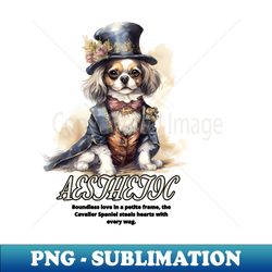 Regal Elegance Captivating Cavalier Charms - PNG Transparent Digital Download File for Sublimation - Vibrant and Eye-Catching Typography