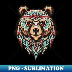 Celebrate the Wild Tribal Bear Delight - PNG Sublimation Digital Download - Vibrant and Eye-Catching Typography