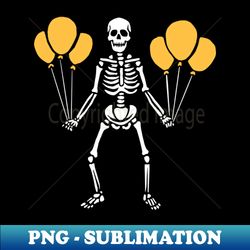 skeleton with balloons - sublimation-ready png file - add a festive touch to every day