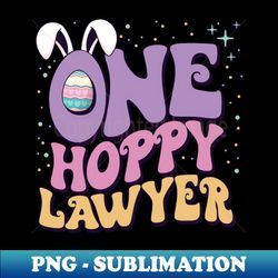 Retro One Hoppy Lawyer Easter Bunny - Digital Sublimation Download File - Stunning Sublimation Graphics