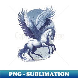White Pegasus Horse with Wings - Premium Sublimation Digital Download - Transform Your Sublimation Creations