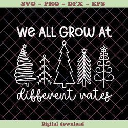 SPED Teacher Christmas We All Grow At Different Rates SVG