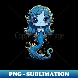 Sad anime mermaid - Professional Sublimation Digital Download - Vibrant and Eye-Catching Typography