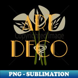 Art Deco Style Floral Pattern - Instant PNG Sublimation Download - Transform Your Sublimation Creations