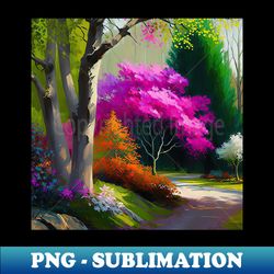 Spring Landscape Exotic Nature monet - A Piece - Instant PNG Sublimation Download - Spice Up Your Sublimation Projects