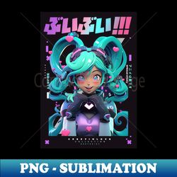 Miku lookalike loves you  - Cr8zy in love Collection  Anime Manga 3D Design  PROUD OTAKU - Signature Sublimation PNG File - Vibrant and Eye-Catching Typography