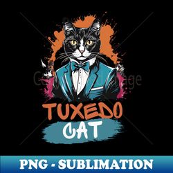 Tuxedo Cat - Sublimation-Ready PNG File - Unlock Vibrant Sublimation Designs