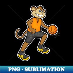 Monkey at Basketball Sports - PNG Transparent Sublimation File - Unleash Your Inner Rebellion