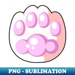WhiteCatPaw - PNG Transparent Sublimation Design - Perfect for Creative Projects