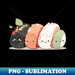 Sushi Friends Adorable Set of Kawaii Rolls - Stylish Sublimation Digital Download - Bring Your Designs to Life