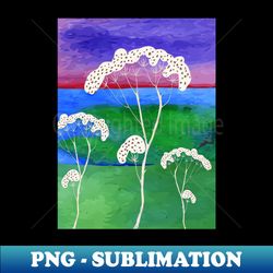 Landscape with white elm trees modern abstract art - Special Edition Sublimation PNG File - Instantly Transform Your Sublimation Projects