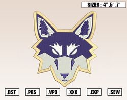 Washington Huskies Mascot Embroidery Designs, NCAA Embroidery Design File Instant Download