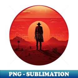 Sci-fi Gunfighter Sunset - Elegant Sublimation PNG Download - Unleash Your Inner Rebellion