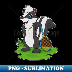 Skunk Tennis player Tennis - PNG Transparent Sublimation File - Unleash Your Creativity