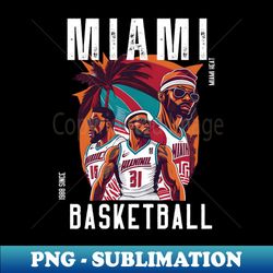 Miami heat basketball  vector graphic design - PNG Transparent Sublimation Design - Capture Imagination with Every Detail