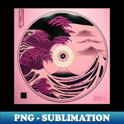 pink and black anime landscape vinyl lp - creative sublimation png download - boost your success with this inspirational png download