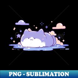 Cute Kawaii Chill Summer Kitty - Decorative Sublimation PNG File - Bold & Eye-catching