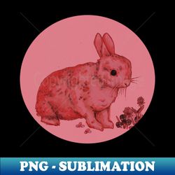 Pink Bunny - PNG Transparent Digital Download File for Sublimation - Unlock Vibrant Sublimation Designs