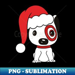 Christmas Bullseye Cute Santa Dog Team Member - PNG Transparent Sublimation File - Instantly Transform Your Sublimation Projects