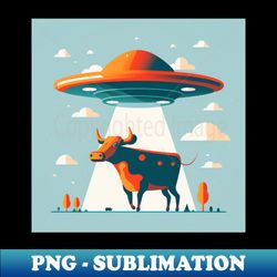 UFO Abducting a Cow - Instant Sublimation Digital Download - Stunning Sublimation Graphics