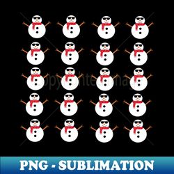 cool snowman regular pattern - Unique Sublimation PNG Download - Add a Festive Touch to Every Day