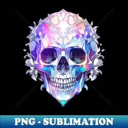 Pastel Goth Crystal Skull - Creative Sublimation PNG Download - Add a Festive Touch to Every Day