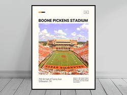 Boone Pickens Stadium Print  OSU Cowboys Poster  CFB Art  College Stadium Poster   Oil Painting  Modern Art   Travel Art