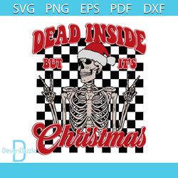 Dead Inside But Its Christmas Santa Skeleton SVG File