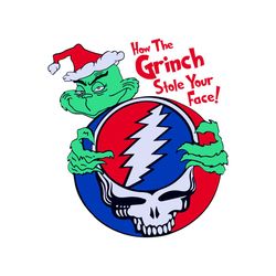 Grateful Dead How The Grinch Stole Your Face SVG File