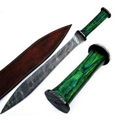 handmade damascus steel blade sword