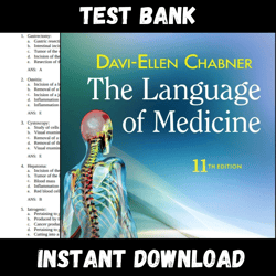 All Chapters Medical Terminology Online with Elsevier Adaptive Learning for the Language of Medicine 11th Edit Test bank