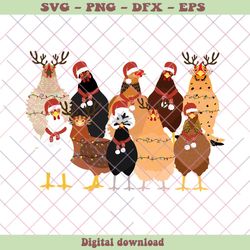 Cute Christmas Chickens Animals Christmas PNG Download