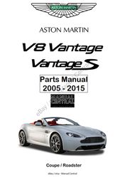 PDF - Aston Martin V8 Vantage & Vantage S - Parts Manual - covers models from 2005 to 2015