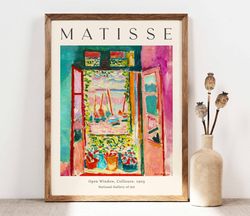Henri Matisse Open Window Print, Matisse Poster, Gallery Wall Art, Matisse Garden, Flowers Art Gift Idea, Vintage Art Pr