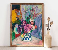 Henri Matisse Print, Flowers Wall art, Botanical Print, Gallery Wall Art, Matisse Les Pivoines, Gift Idea, Still Life Ar