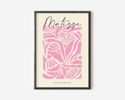 Henri Matisse Exhibition Poster, Famous Gallery Wall Art Print, Pink Beige Boho Art Print,Wall Decor, Garden, Scenery Na