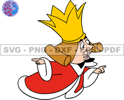 Alice King of Hearts Svg Png, Cartoon Customs SVG, EPS, PNG, DXF 139