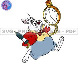White Rabbit Svg, Alice in Wonderland Svg, Cartoon Customs SVG, EPS, PNG, DXF 147