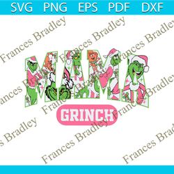 Retro Pink Mama Grinch SVG Cutting Digital File