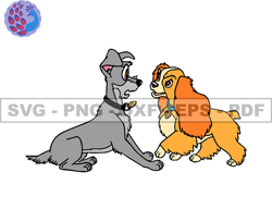 Disney Lady And The Tramp Svg, Good Friend Puppy,  Animals SVG, EPS, PNG, DXF 239