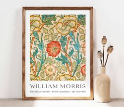 William Morris Print, Morris Poster, Garden Flowers Art, Retro Botanical Print, Vintage Flowers Art, Wall Art Gift Idea,