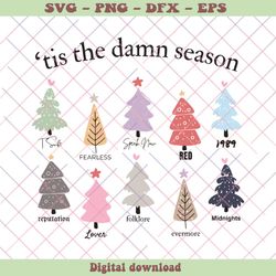 Swift Xmas Tis The Damn Season Christmas Tree SVG File