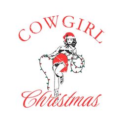 Vintage Cowgirl Christmas Santa Hat SVG For Cricut Files